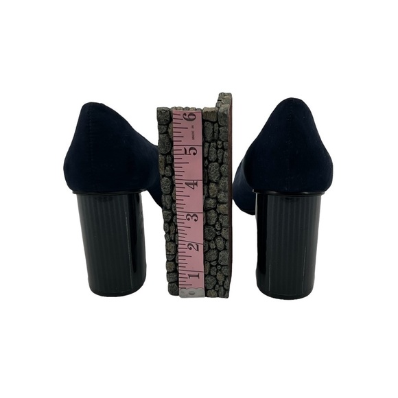 Nine West Blue Suede Pointed Toe Block Heels Size 9 1/2 Women’s - Picture 8 of 9